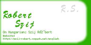 robert szij business card